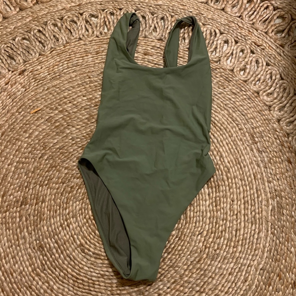 Army Green one piece bathing suit